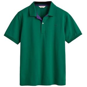 GANT Polo piqué contrasté Rugger unisexe pour enfant, Vert gazon., 176