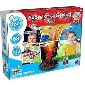 Science4you Super Science 6-in-1 set met 150 experimenten voor kinderen van 8,9, 10, 11,12+ jaar, educatief STEM-speelgoed