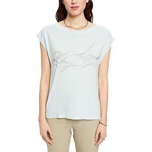 ESPRIT Collection 013eo1k305 T-shirt voor dames, Light Aqua Green
