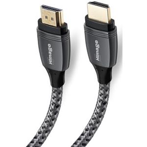 HImage Câble HDMI certifié, mâle mâle, connecteurs dorés 24K, revêtu de tissu, 4K Ultra HD, avec Ethernet, 3 m de long
