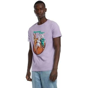 Mister Tee Mister Tee Space Fam T-shirt voor heren, 100% katoen, paars, maat XL, T-shirt voor heren (1 stuk), Lila.