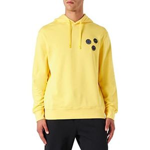 Armani Exchange logo patch heren sweatshirt hoodie, Geel goud.