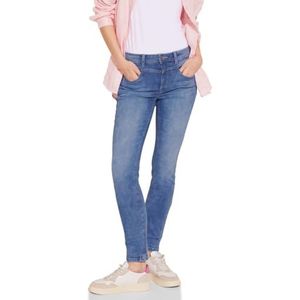 STREET ONE A377255 Jean slim et haut pour femme Bleu clair délavé Taille 25 EU, Bleu clair aléatoire, 25