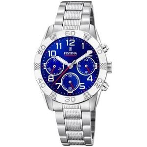 Festina Klok F20345-2, blauw, riem, Blauw, riem