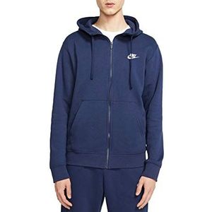 Nike Club capuchontrui voor heren, Blauw (middernacht marine/wit)