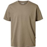 SELETED HOMME Slhaspen Slub Ss Noos T-shirt met ronde hals voor heren, Vetiver