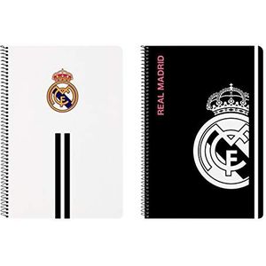 Safta - Real Madrid notitieboek, 80 vellen, wit/zwart, 215 x 10 x 310 mm (512054066)