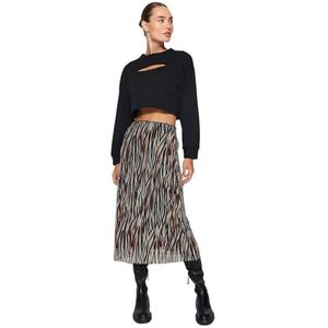 Trendyol Trendyol Midi-rok voor dames, rok voor dames, Bruin