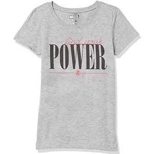 Marvel Classic Power Script T-shirt voor meisjes, korte mouwen, atletisch grijs gemêleerd, atletisch grijs gemêleerd