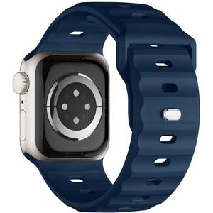 Compatibel met Apple Watch Ultra 2 sportarmband 49 mm 45 mm 44 mm 42 mm waterdichte siliconen armband voor Apple Watch 9, 8, SE, 7, 6, 5, 4, 3 Ultra oceaanblauw