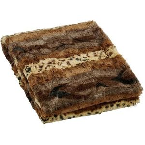 Home Soft Things Bnf Home Sprei van imitatiebont, luipaardpatroon, dubbelzijdig geborsteld