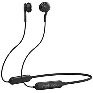 Motorola Lifestyle Ververap 105 Bluetooth-sport-hoofdtelefoon met nekband, waterdicht, IPX5, compatibel met Alexa, Siri, Google Assistant, zwart, Eén maat