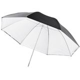 Walimex paraplu, doorschijnend en reflecterend, 2-in-1, wit, 84 cm