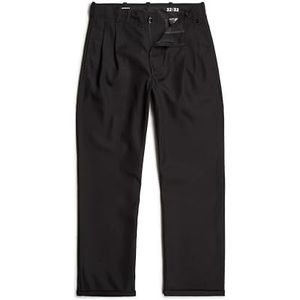 G-Star RAW Chino geplooid, ontspannen, zwart (Dk Black D25236-d410-6484), 32 W/32 l, Zwart (Dk Black D25236-d410-6484)