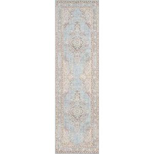 Momeni Rugs Isabella tapijt, plat geweven, medaillon-patroon, 0,7 x 2,4 m, blauw