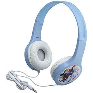 Disney Frozen II hoofdtelefoon met volumeregeling voor kinderen met veilig luisteren, blauw