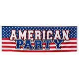 Boland 44953 - Amerikaanse banner, afmetingen 74 x 220 cm, decoratie, slinger, Amerikaans feest, sterren en strepen, themafeest, themafeest