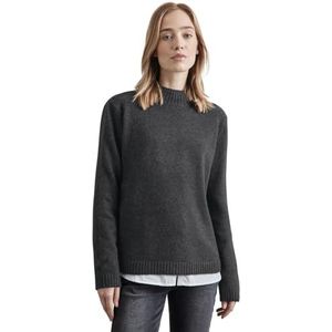 Street One A302841 LTD QR_Cosy damestrui met schildpadkraag, Gravel Grey Mel.