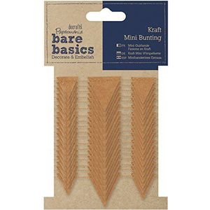 Papermania Bare Basics Mini-slinger van kraftpapier, driehoekig, bruin
