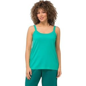 Ulla Popken Spaghettitop 728664 T-shirt voor dames, Turkoois groen