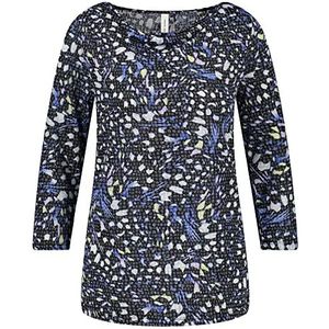 Gerry Weber 870026-44032 T-shirt voor dames, Blauwe opdruk.