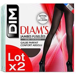 Dim Diam's kousen voor dames, conisch, 2 stuks, zwart.