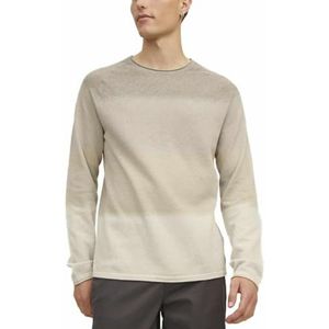 Jack & Jones Jjehill gebreide trui met ronde hals voor heren, Oatmeal/Detail: kleurverloop