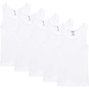 Abanderado Bundle T-shirts Sport Junior T-shirt met korte mouwen voor jongens (5 stuks), Wit.