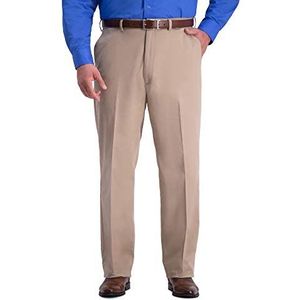 Haggar B&t Work To Weekend Pro Relaxed Fit Flat Front Pant Herenonderbroek, Khaki (stad)