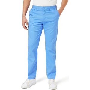 Tommy Hilfiger Chino Denton 1985 Pima katoenen geweven broek voor heren, Blauwe spell