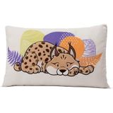 Lynx Lyka Kussen 43 x 25 cm beige - zacht en duurzaam pluche kussen voor jongens, meisjes, baby's en pluche liefhebbers - ideaal voor thuis, kleuterschool of onderweg