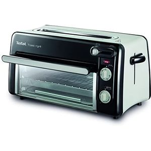 Tefal TL-6008 Toast n Grill Toaster en minioven 2 in 1 | zeer energiebesparend en snel | 1300 Watt | zwart / aluminium mat