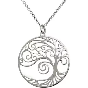 Zilveren levensboom hanger met ketting. | Hangers