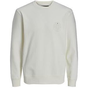 JACK & JONES Rdddean Sweatshirt met ronde hals L/S Sn Sweatshirt voor heren, Veelkleurig (egret)