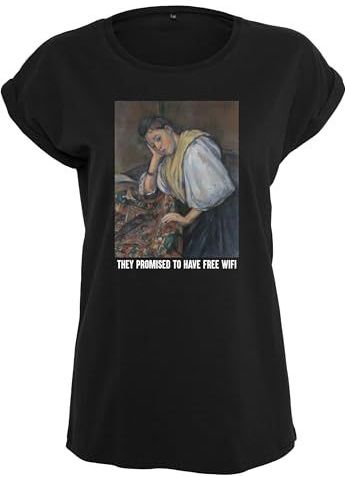 Mister Tee - No Wifi Dames T-shirt - Zwart