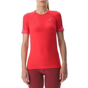UYN Workhard T-shirt dames, rood gemêleerd, XS, Rood gemêleerd