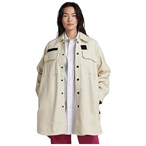 G-STAR RAW Oversized Overshirt Wmn Sweat-shirt pour femme, Écru, XS