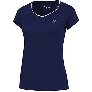 Dunlop Sports Club Ladies Crew Tennis Shirt voor dames, Navy Blauw