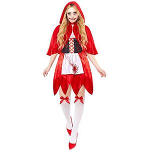 amscan 9917935 Costume d'Halloween Petit Chaperon Mort, Femme, Multicolore, Taille 42-44