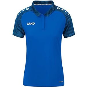 JAKO Performance Poloshirt voor dames, koningsblauw/marineblauw.