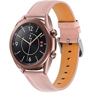 Echte lederen bandjes - Compatibel met Galaxy Watch 3 41mm/45mm, Vrouw Man 20mm/22mm Polsbandje met snelsluiting voor Galaxy Watch 42mm/Horloge 4 Classic/Horloge 46 mm Smartwatch, 41mm(20mm)