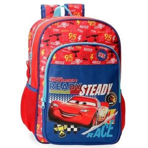 Joumma Disney Cars Lets Race Sac à dos scolaire adaptable à chariot Rouge 30 x 40 x 12 cm Polyester 15,6 L, rouge, Sac à dos scolaire adaptable au chariot
