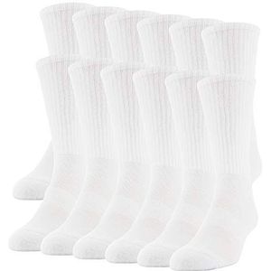 GILDAN Performance Crew Socks herensokken (12 stuks), kleur: wit, L, Kleur: wit