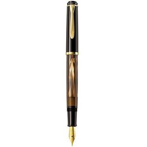 Pelikan 808859 - rollerball Line M200 Classic marmerbruin/zwart details goud 24K roestvrijstalen pen, maat M