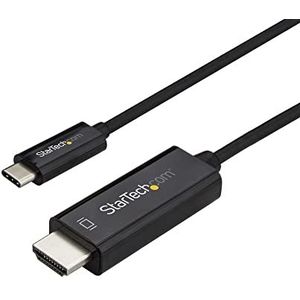 StarTech.com USB C naar HDMI kabel 3M USB type C naar HDMI 2.0 adapterkabel 4K 60Hz Thunderbolt 3 compatibel met HDMI monitor / monitor DP 1.2 oude mode HBR2 zwart (CDP2HD3MBNL)