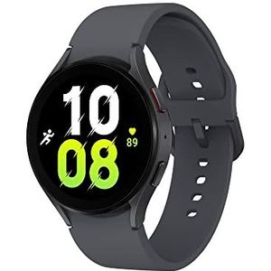Samsung Galaxy Watch5 44 mm Smartwatch, Wellness-monitor, fitnesstracker, duurzame batterij, Bluetooth, grafiet [Franse versie], grijs., Bluetooth