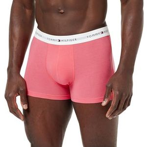 Tommy Hilfiger Set van 3 boxershorts voor heren, Glamour blauw/middengroen/dageraad roze