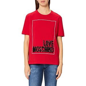 Love Moschino t-shirt dames, Rood