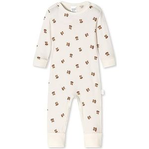 Schiesser Babypyjama met variabele voetjes, katoen/modal, ondergoedset voor baby's en peuters, uniseks, baby, Gebroken wit