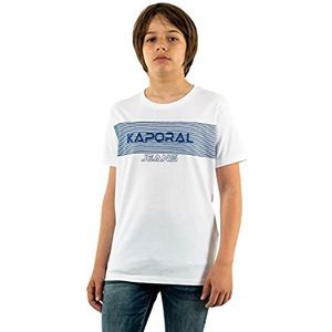 Kaporal - Regular jongens T-shirt met reliëfopdruk van 100% katoen. - Miro - Jongens, Wit Optisch Wit